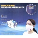 10 x Waschbare Nanosilber Atemschutzmaske Mundschutz...