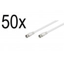 50 x SAT DVB-S SatelitenKabel F Stecker 75 Ohm für...